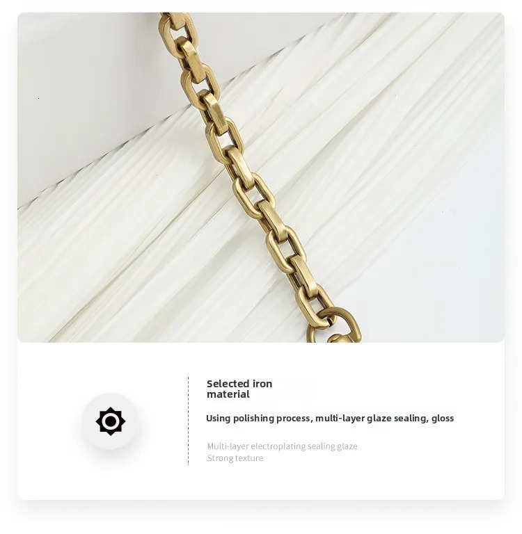 Bag chain accessories high-grade metal crossbody chain replacement shoulder strap extension chain lengthened 250530