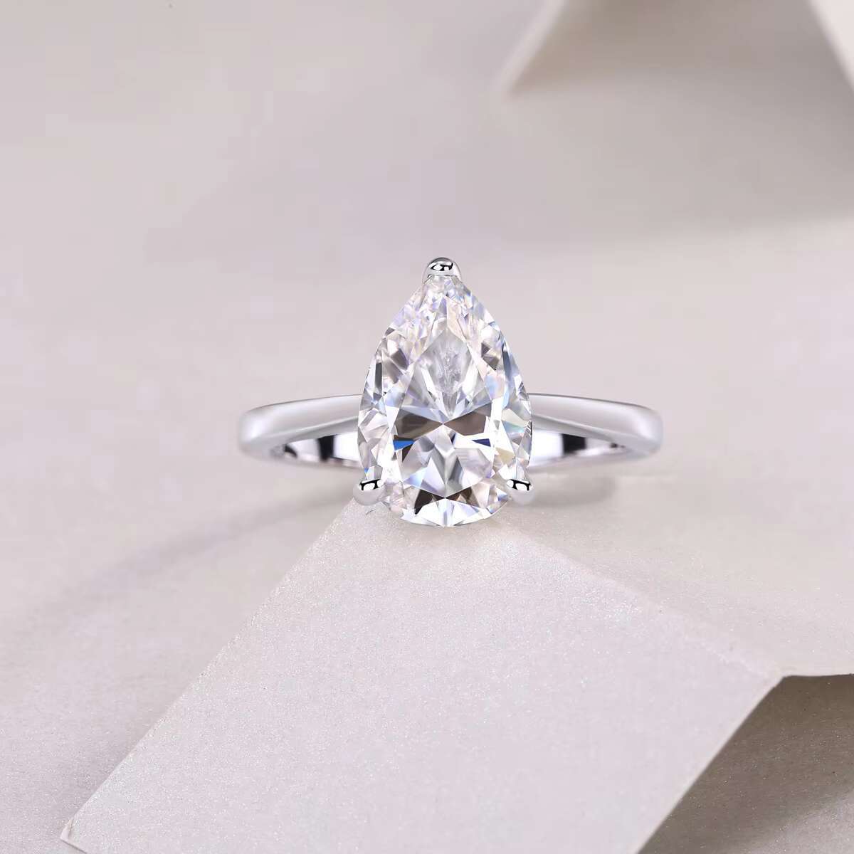 High Quality 925 Sterling Silver Adjustable Ring VVS 1ct Moissanite Wedding and Engagement Ring With GRA Certified
