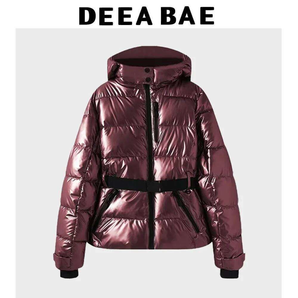 DEEABAE Women's Winter Multiple Colors For Skiing Warm And Slim Fit With Belt Down Jacket High quality, fashionable, luxurious