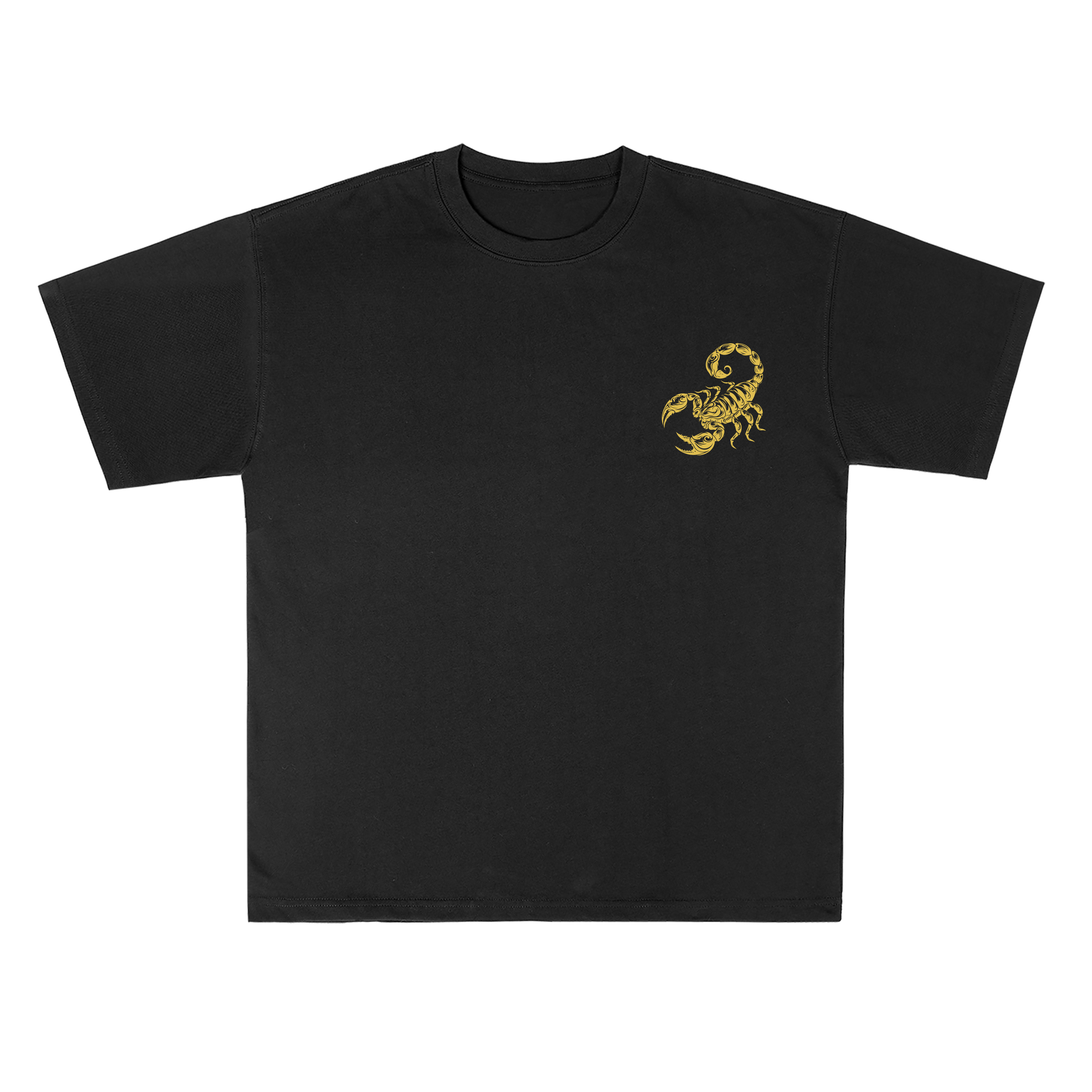 BROADTRUE T-shirt men's top designer cotton T-shirt Gold Scorpion short sleeved clothing high-quality fashionable T-shirt