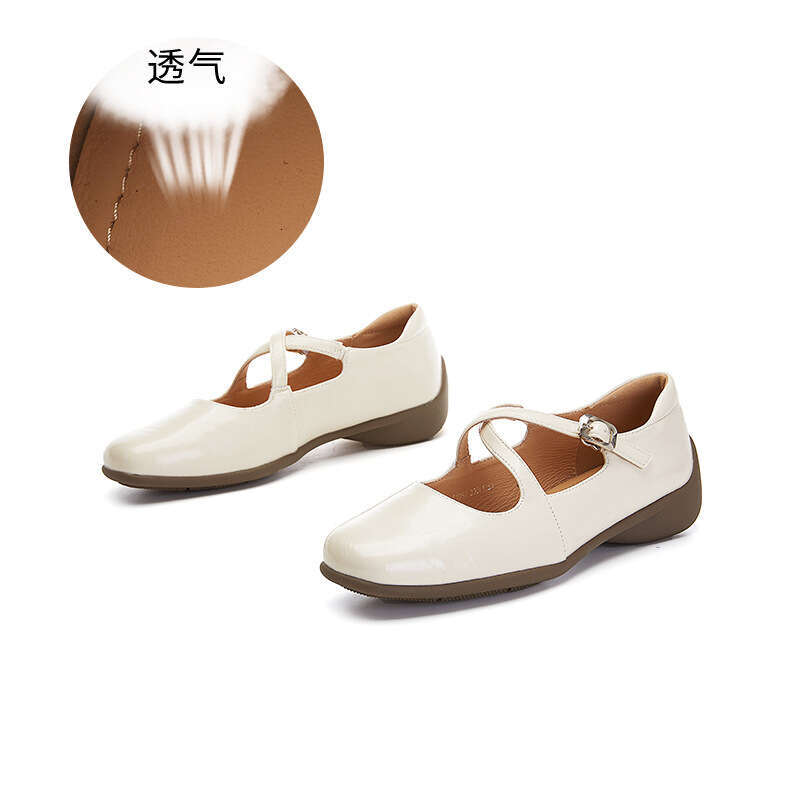Genuine Sheepskin Sole Mary Jane for Women 2025 Spring New Flat Fashion Casual Versatile Small Leather Shoes