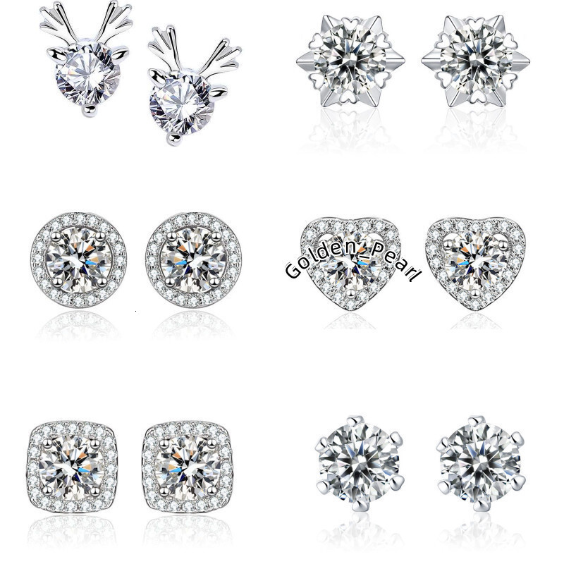 Fashion Jewelry Ladies 925 Silver Moissanite Earrings