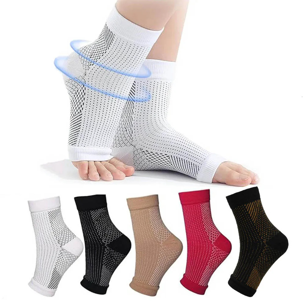 1Pair Neuropathy Socks Ankle Protector Anti Fatigue Compression Foot Sleeve Support Brace Exercise Sports Protective Gear 250530