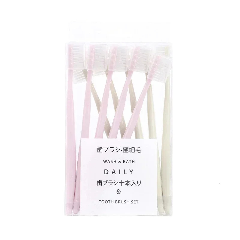 10PC/set Adult Soft Bristle Toothbrush Adult Home Soft Bristle Toothbrush Adult Small Head Toothbrush with Sheath Wholesale 250528