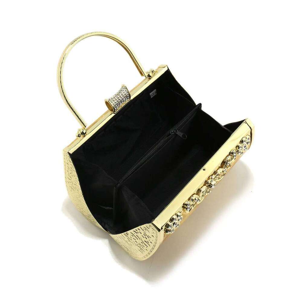 Elegant Sequined Women Evening Bags Flap Fashion Chain Shoulder Clutch Metal Golde Color Handbags