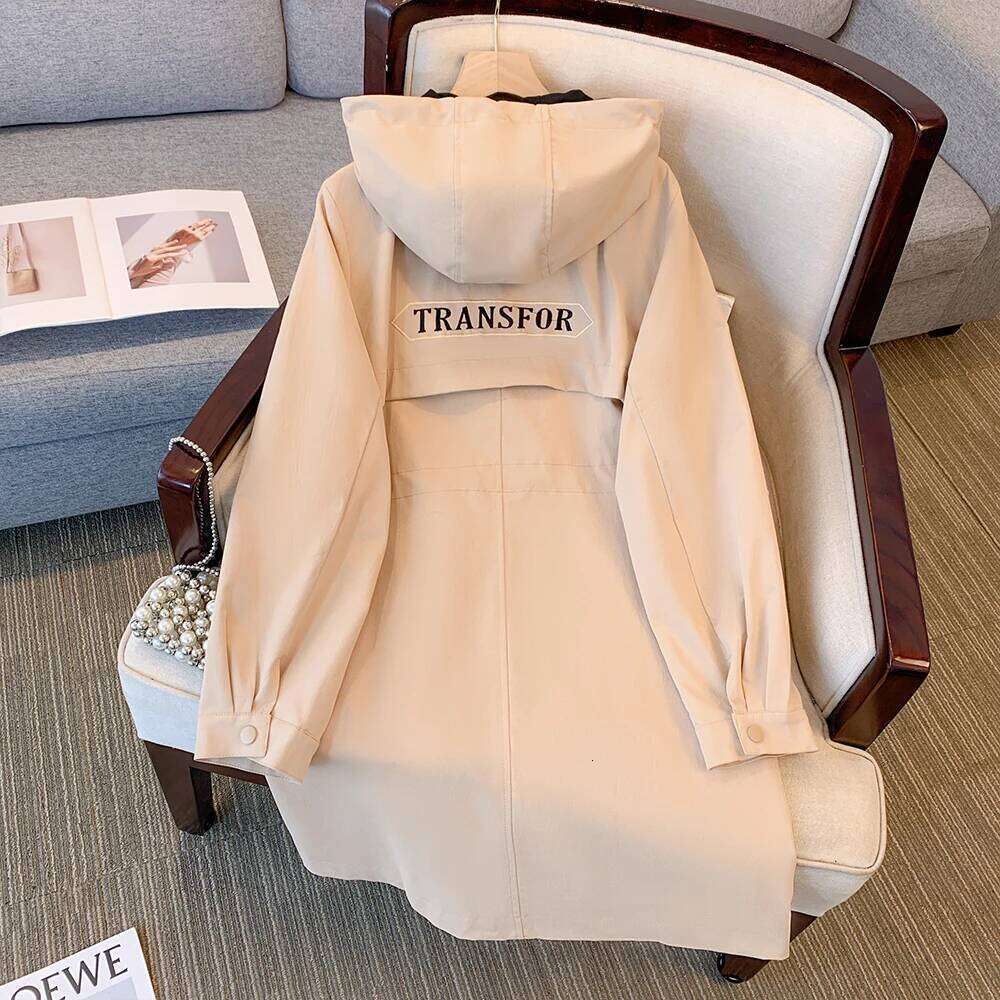 Plus Size Autumn Winter Casual Long Coat Loose and Comfortable Solid Color Storm Jacket 2024 New Women's Clothing High quality, fashionable, luxu