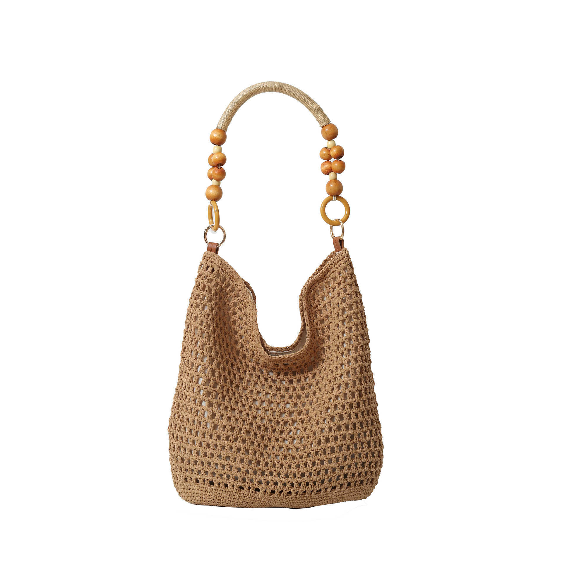 Large Capacity Bag for Women New Versatile One Shoulder Beach Vacation Bag Woven Straw Commuter Tote Bag