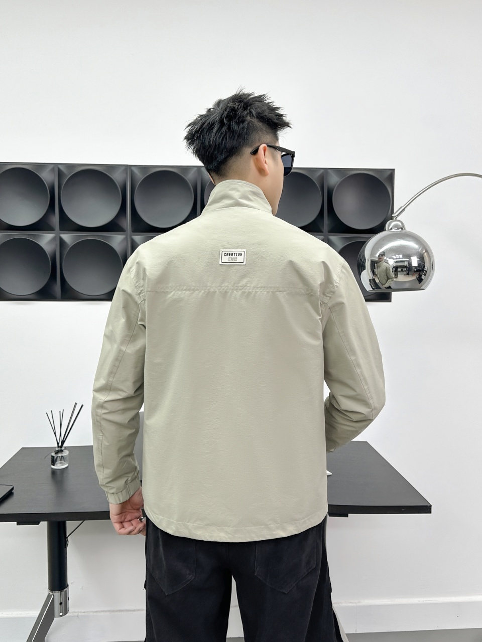 New spring lazy water ink dyed short sleeve shirt high-end sense of fashion casual versatile men's set