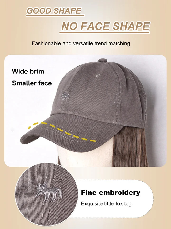 Synthetic12/16/18inch duckweave cap straight hair inward wig baseball capwater wave wig extensions ponytail daily Christmas 250530