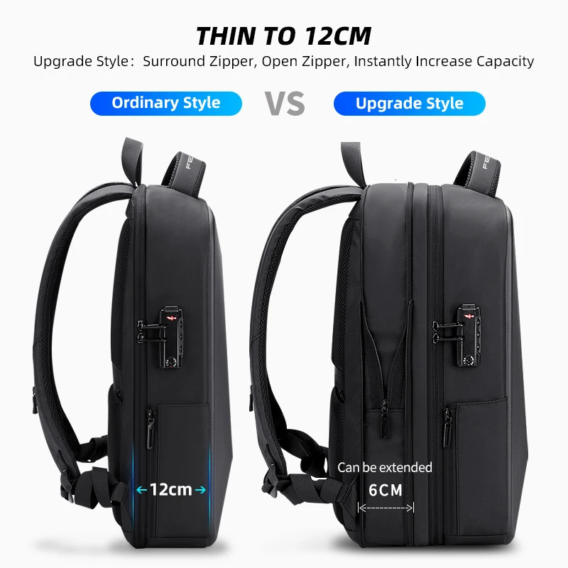 Fenruien Laptop Backpack Anti-theft Waterproof School Backpacks USB Charging Men Business Travel Bag Backpack 250530