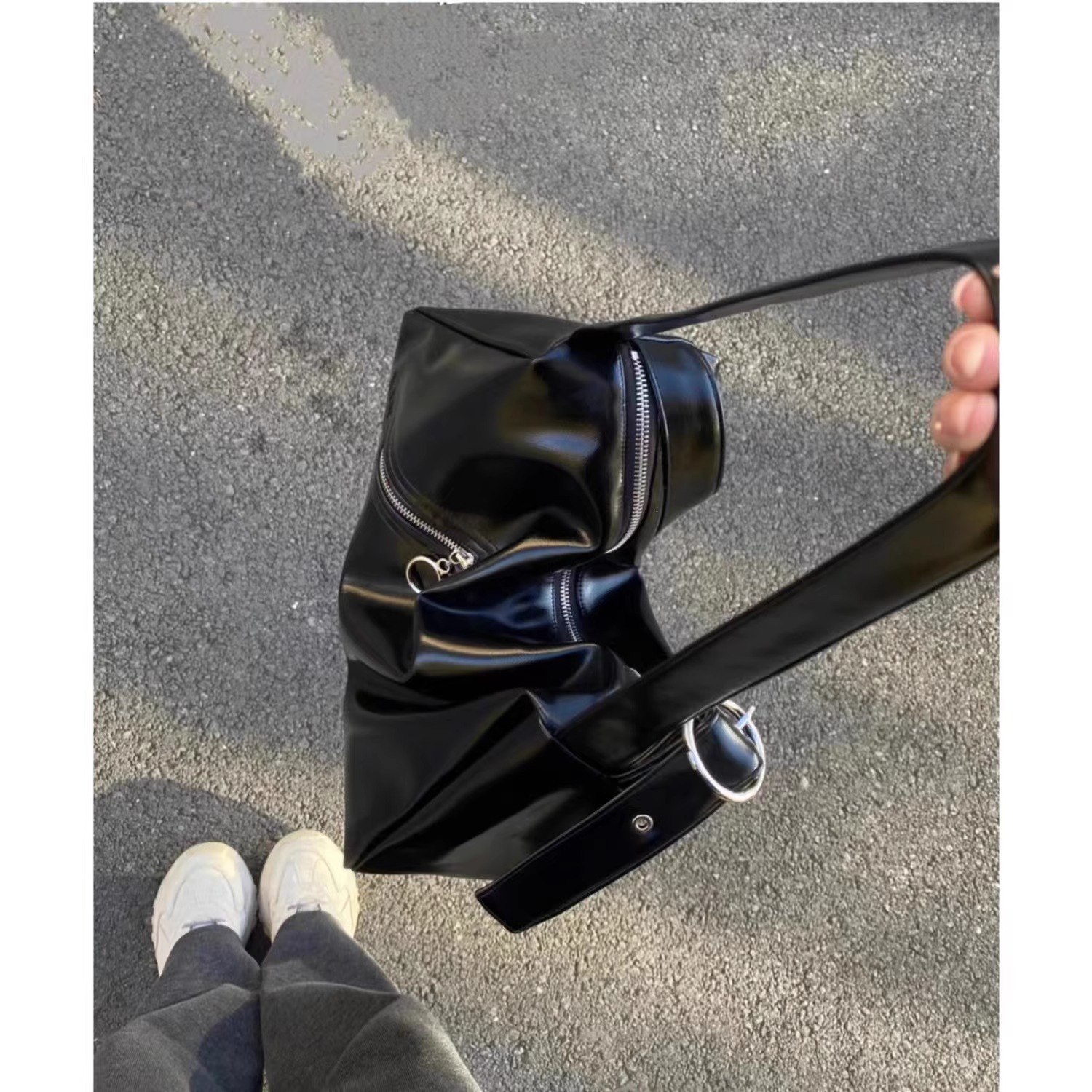 designer Original Y2K Style Soft Leather Bag Textured Tote Bag Trendy Fashion Crossbody Shoulder Casual Large Capacity Bag for Women