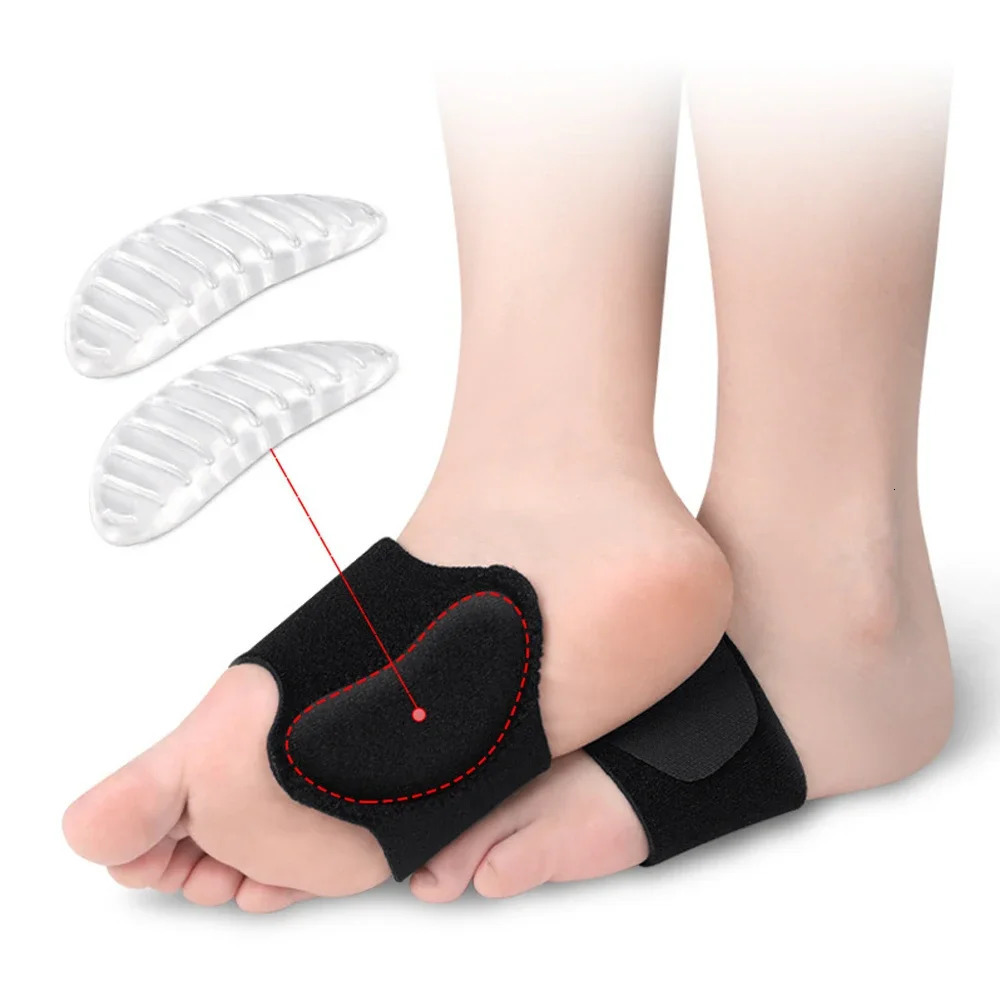 1 Pair Arch Support Adjustable Ortics Compression Braces Bands Gel Pads for Flat Feet High Fallen Arches 250530