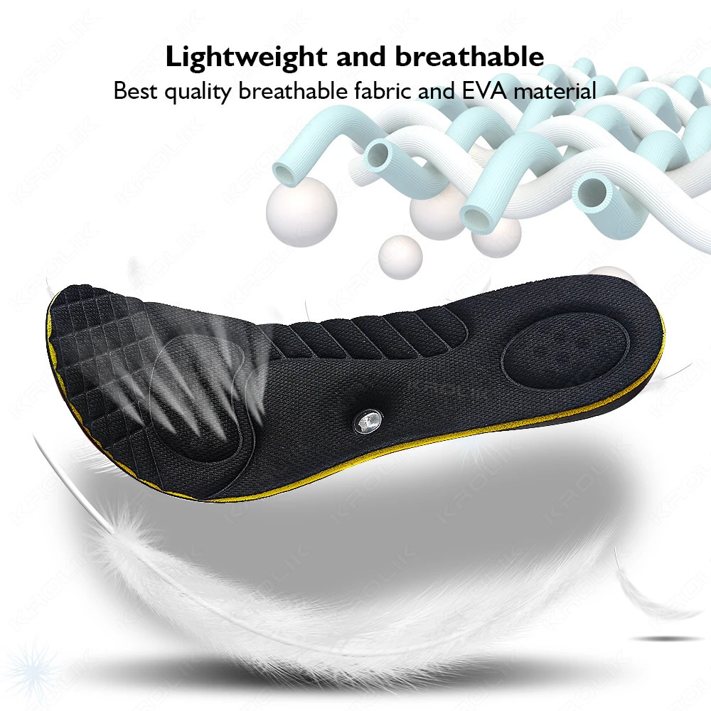 KROLIK EVA Magnet Elevator Insole Invisible Height Increase Insoles 2/3/4/5CM Insert Foot Massage Sports Warm Full Pad Unisex 250528