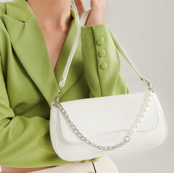 designer Niche Design Underarm Bag for Women Autumn 2025 New Trendy Fashion Pearl Chain Versatile Shoulder Bag Handbag