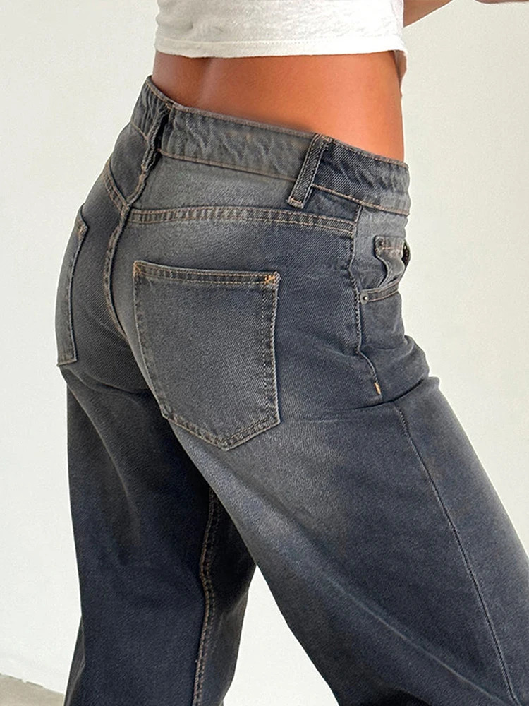 Y2K High Waist Baggy Jeans For Women Fashion Loose Denim Wide Leg Pants Casual Female Clothing XS-XL Drop 250527