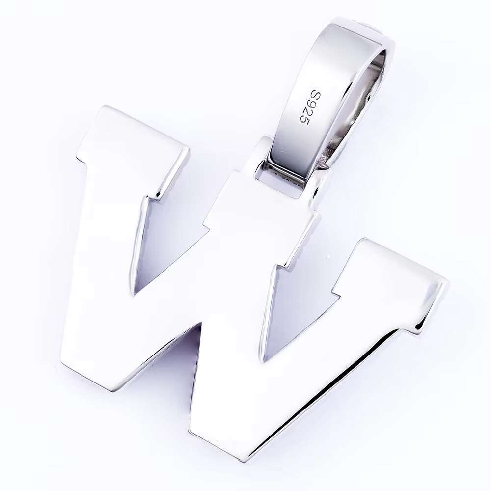 925 Silver Good Quantity Letter Pendant VVS Moissanite White Color Plated for Gift Jewelry