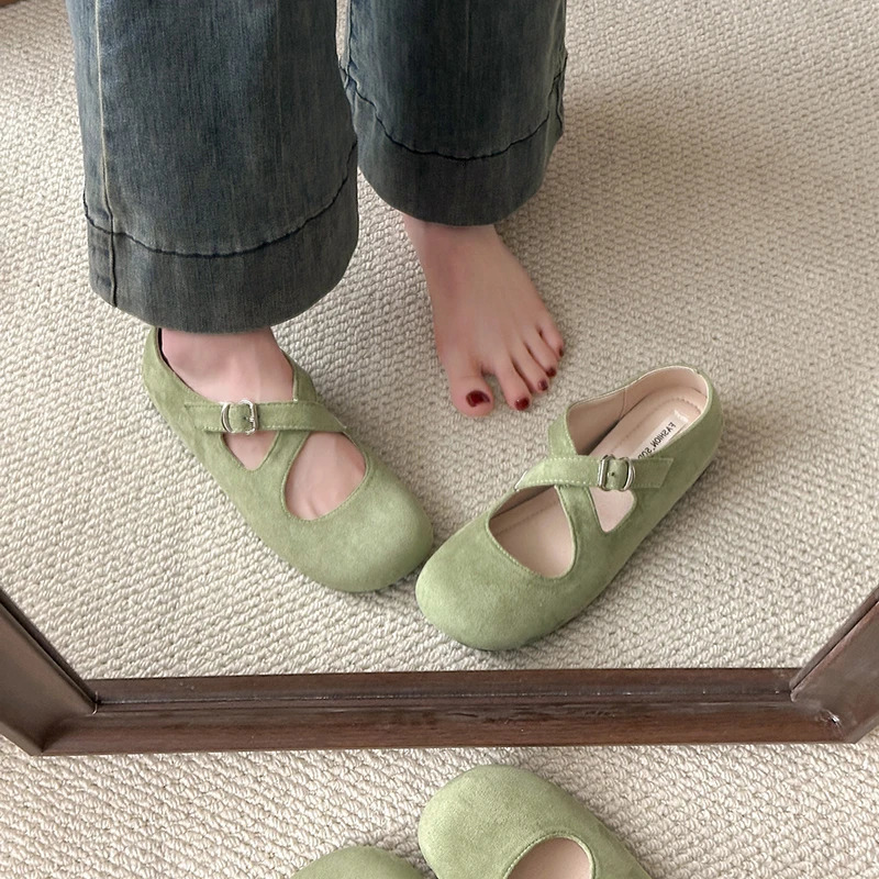 Spring Autumn Internal Increase Women Mary Jane Shoes Comfort Ladies Soft Sole Shallow Single Shoes 250528