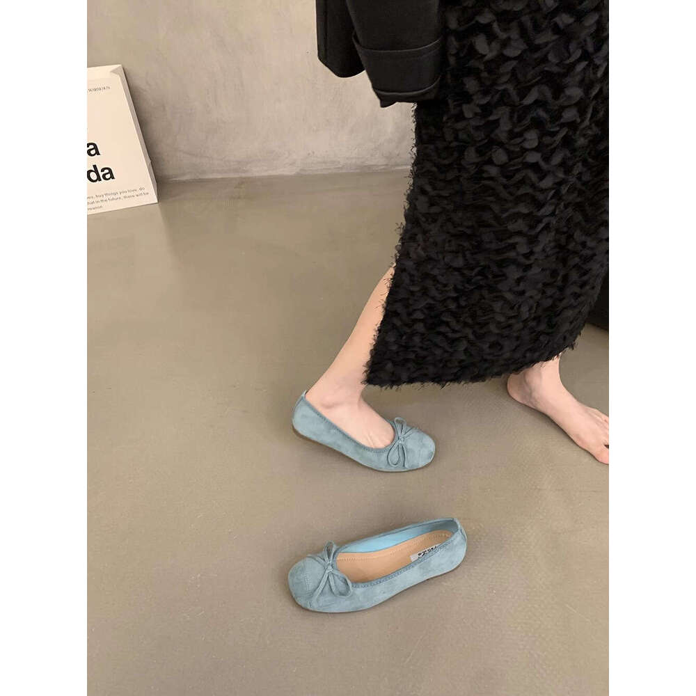 Gentle Ballet Flats French Candy Soft Sole Silver New Chinese Style Red Single Autumn Small Fragrance Women's Shoes