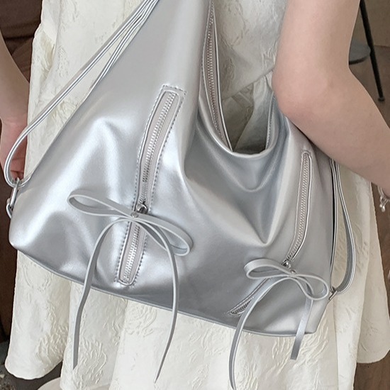 designer Bowknot Backpack for Women 2025 New Trendy Fashion Korean Tote Bag Casual Large Capacity Shoulder Bag Backpack