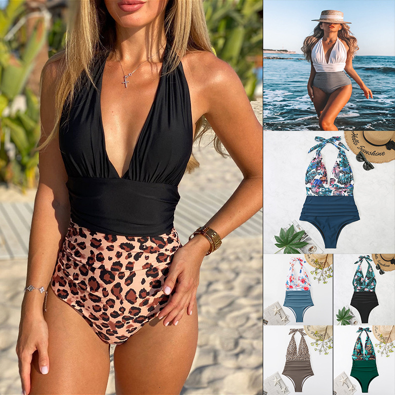 Free Shipping 2025 New Designer Shoes New Women's Jumpsuit, Backless, Sexy, Conservative, And Belly Covering Bikini Swimsuit