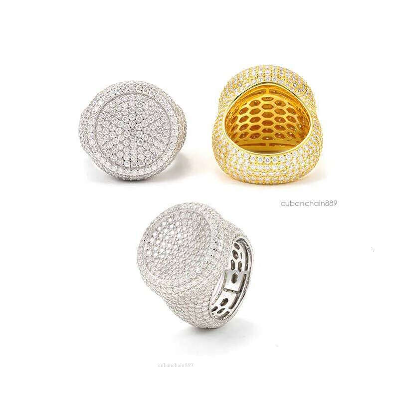 Gra certificated rose gold iced out hip hop moissanite ring men vvs