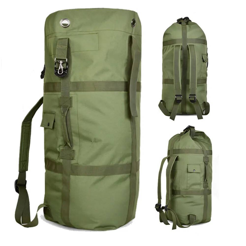 80L Tactical Camping Backpack Hiking Bag Outdoor Sports Travel Bucket Round Rucksack Men Traveling Trekking Bags