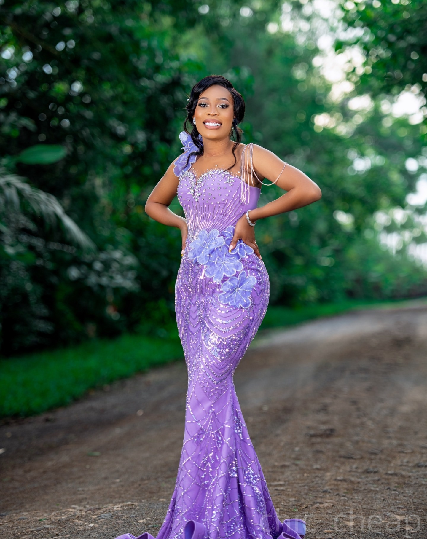 Mermaid Lavender Prom Dresses 2025 Flowers Crystals Flowers Sequined Evening Formal Party Second Birthday Engagement Gowns Plus Size Dress For Special