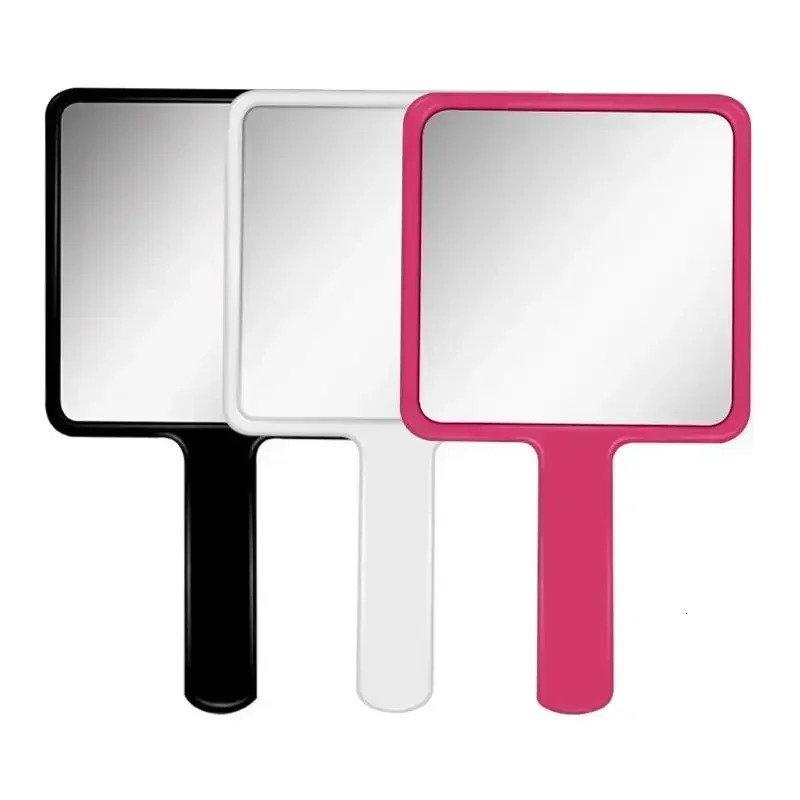 Eyelash Extension Handheld Makeup Mirror Square Makeup Vanity Mirror with Handle Hand Mirror SPA Salon Compact Mirrors 250530