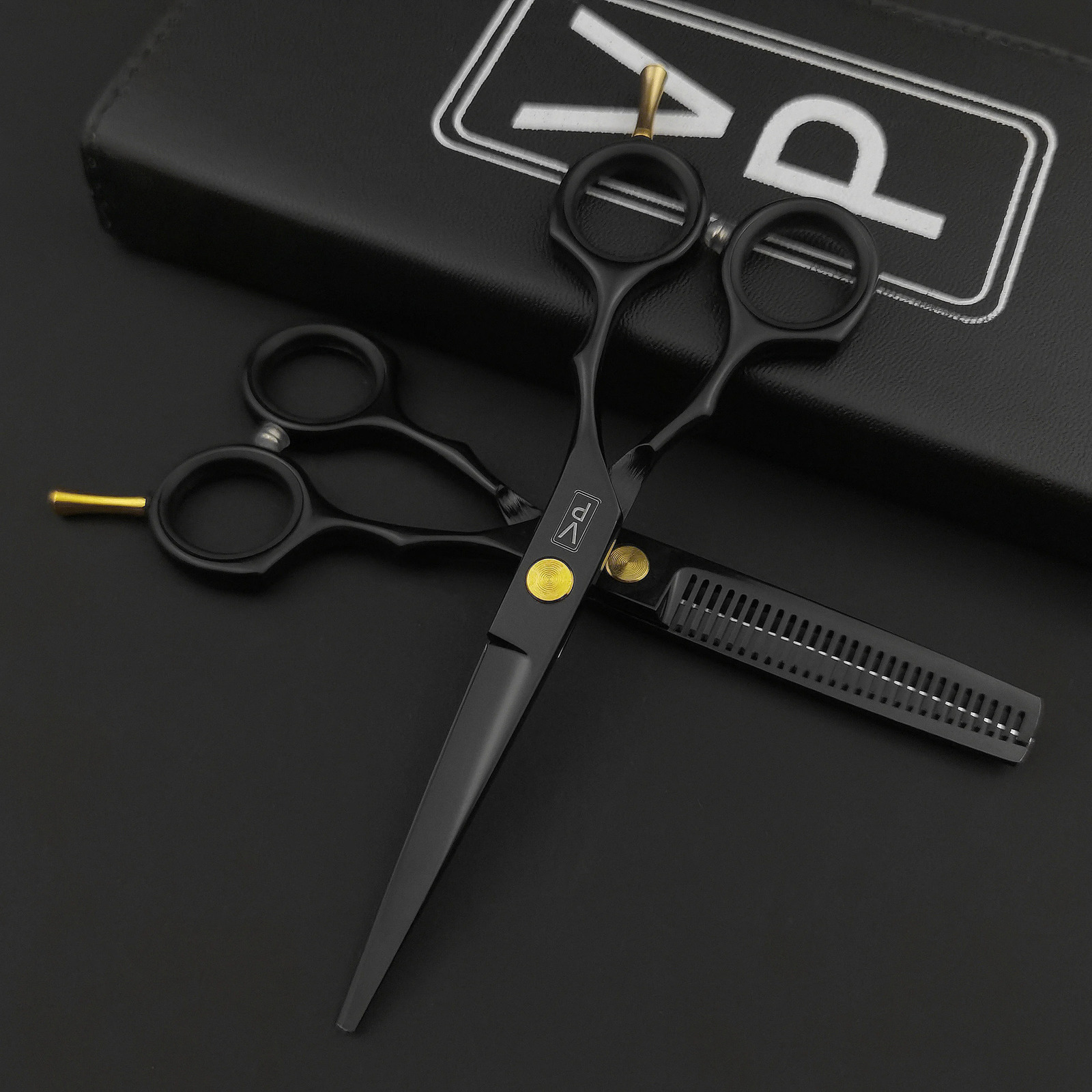 5.5 440c Stainless Steel Scissor Professional Hairdressers Hair Scissors Hair Cutting Salon Hairdressing Thinning Shears Set 250530