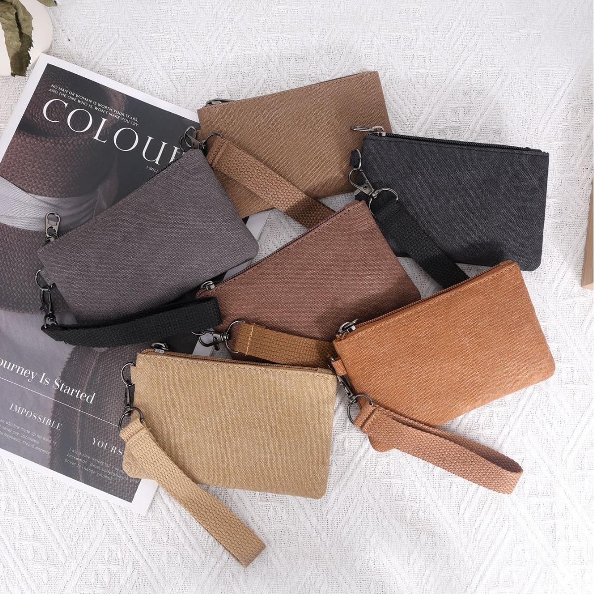 New Fashion Handheld Canvas Bag Coin Wallet Small Wallet Can fashion Hang Small Bag Designer fashion Men s Key Bag Women s Fashion Wallet