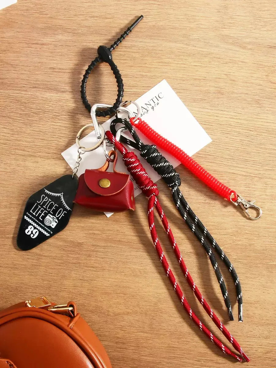 product Cute little bear butterfly apple Pendant starfish Black Eight Backpack pendant Key Chain 250530