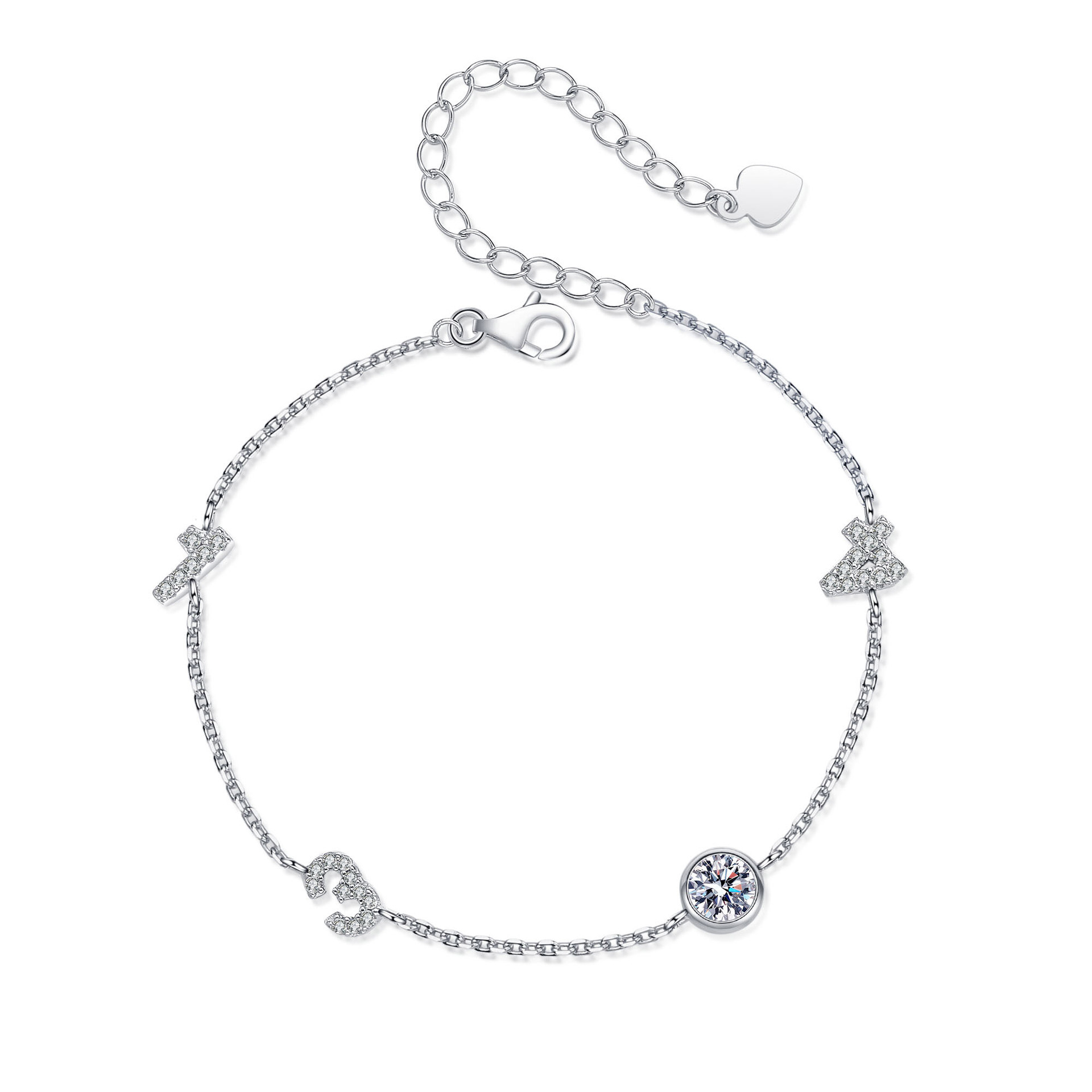 925 Sterling Silver Moissanite Bracelet for Women, Platinum Plated, Elegant & Delicate, Perfect Gift for Special Occasions, Wholesale Available