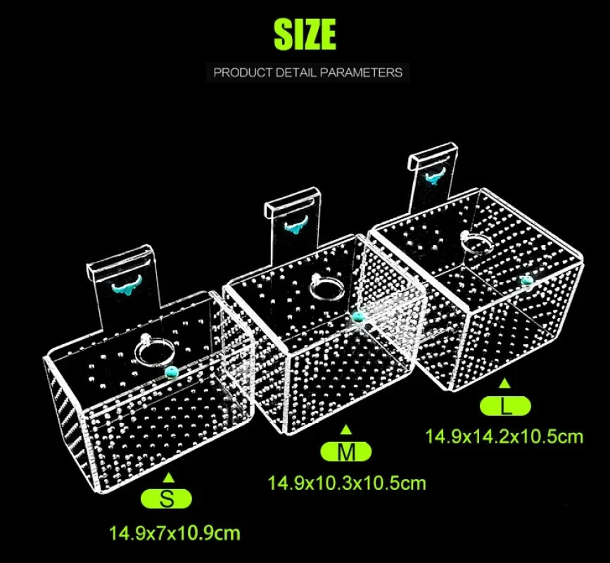 1mm/3mm Caliber Fish Tank Isolation Box Acrylic Aquarium Breeding Box Protection Small Fish Suspended Fry Incubation Box 250530