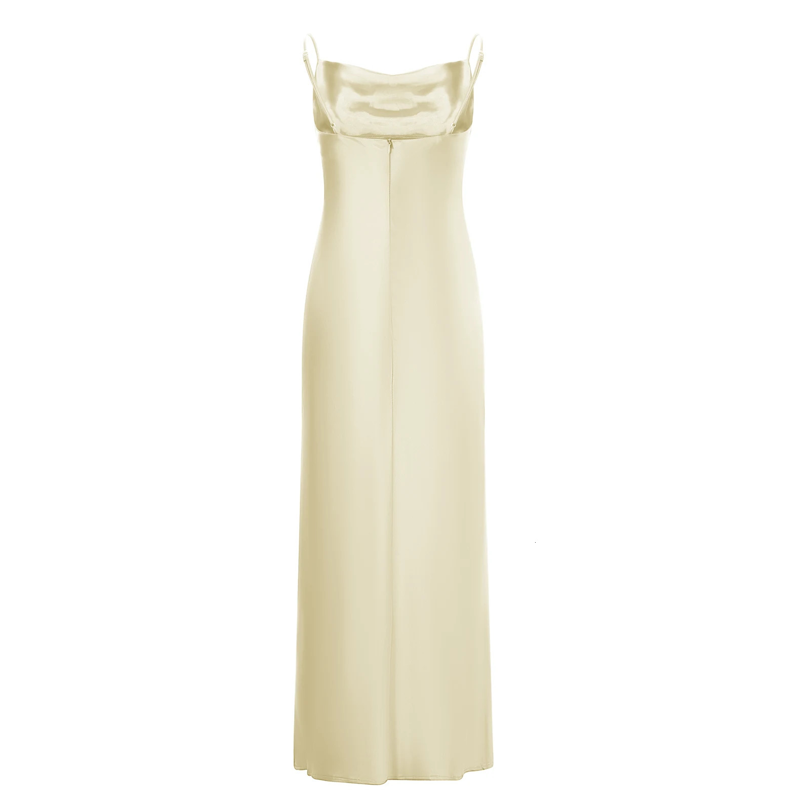 Women s Spaghetti Strap Backless Maxi Dress Y2k Sexy Sleeveless Low Cut Long Cami Dress Summer Slim Fit Dress 250527