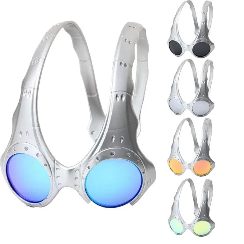 Mars Alien Quirky Glasses Trendy Personalized Round Party Cosplay Sports Cycling Glasses Uv400 Sunglasses Fishing Goggles 250530