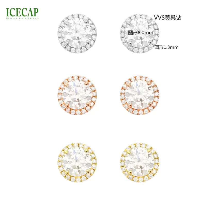 Wholesale Price Luxury Screw Back VVS Moissanite Earring GRA Hip Hop S925 Silver 18K Gold Plated Diamond Stud Earrings
