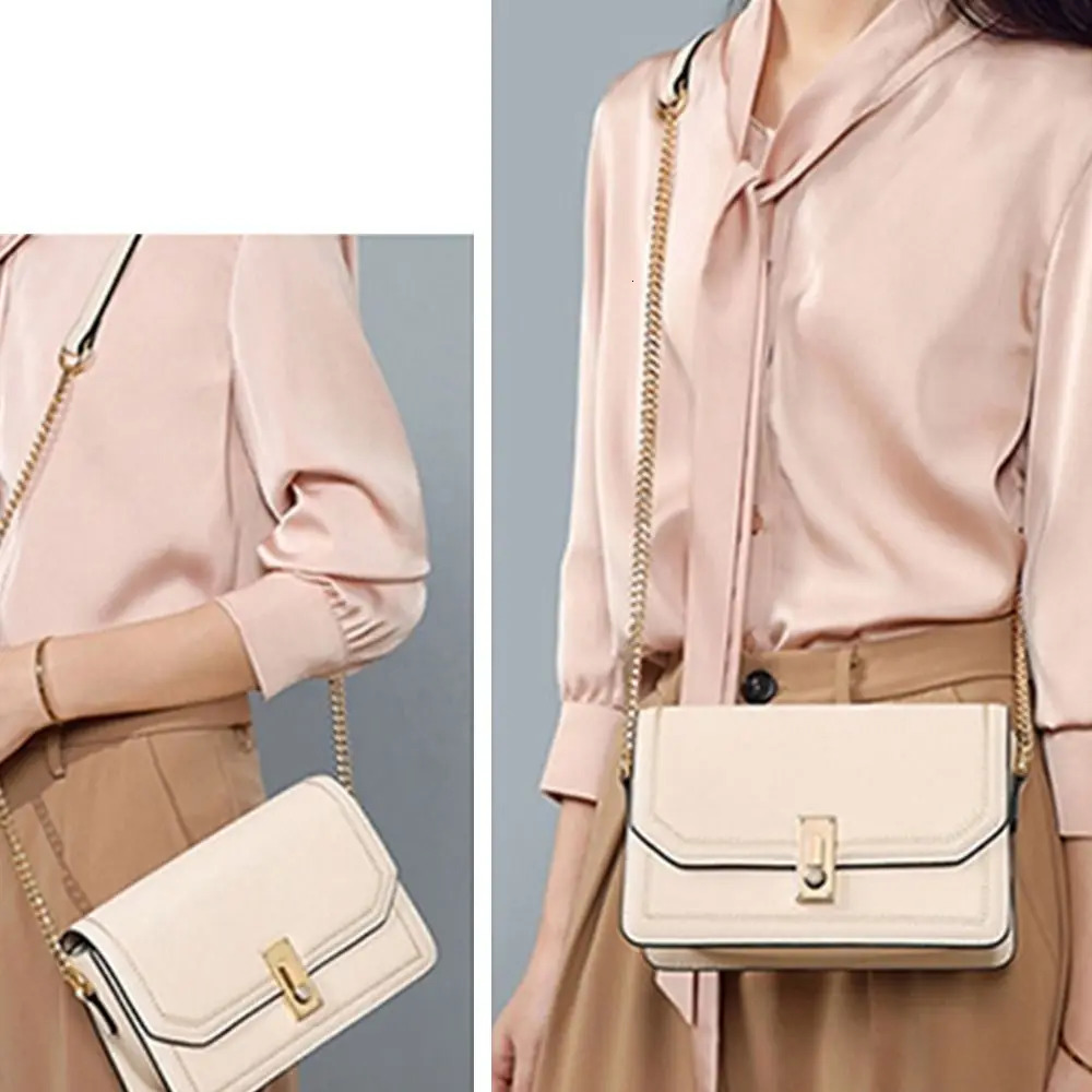 120cm Replacement Shoulder Strap Crossbody Bag Belt Fashion PU Leather Handle with Metal Chains Bag Replacement Accessories 250530