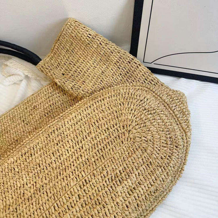 Straw Beach Tote Summer Handmade Simple Versatile Handbag Fashion Vacation Beach Women S Travel Casual Woven Bag Crossbody Bag