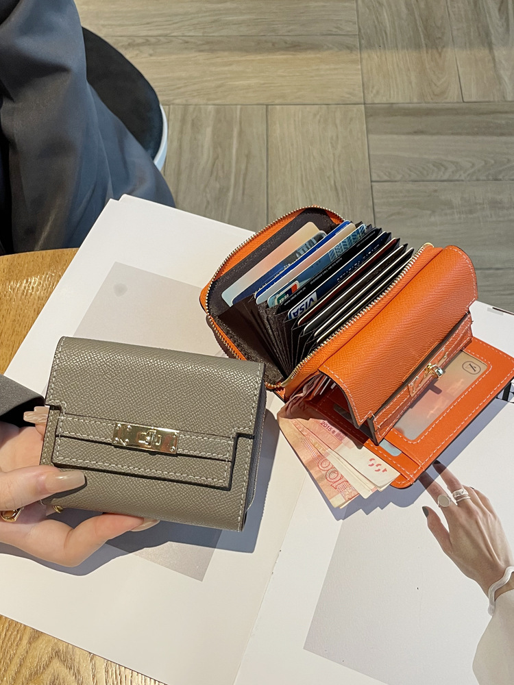 Multifunctional Genuine Leather Wallet For Women Short Style 2025 Luxury Bag New Model High End Niche Design Large Capacity New Free Delivery Designer