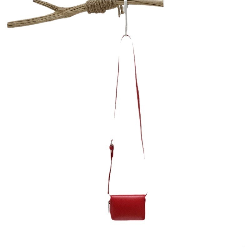 designer Cross-border Card Holder Korean Style Mini Crossbody Bag Fashion Wallet High-end Red Simple Crossbody Small Bag New Waist Bag