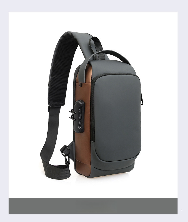 Top brand free designer bag men's chest bag 2025 password lock anti-theft leisure outdoor running travel waist bag one shoulder off-road sports n