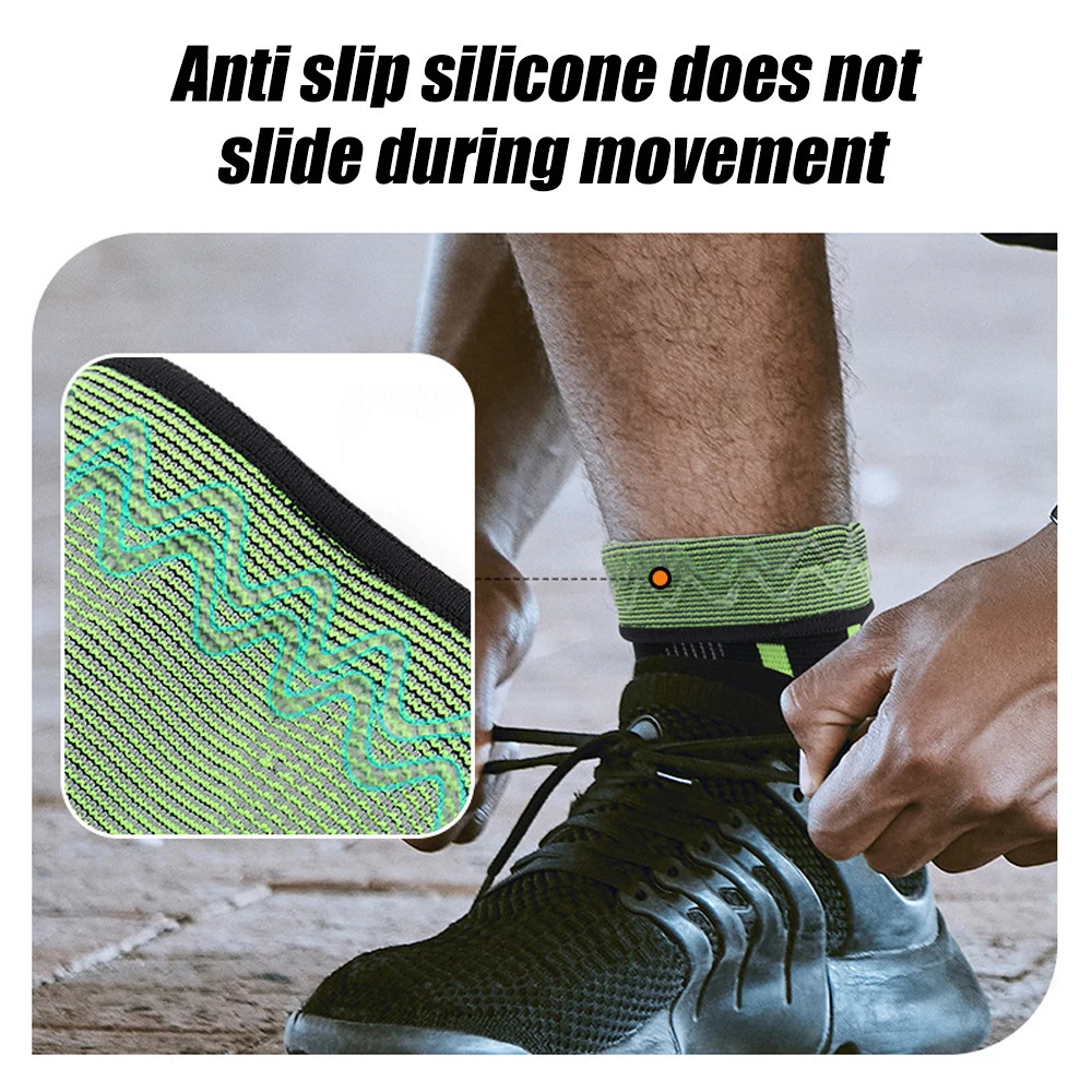 1Pcs Ankle Compression Sleeve for WomenMenAnkle Brace Sprained Toeless Sock Arch Heel Pain Relief 250530