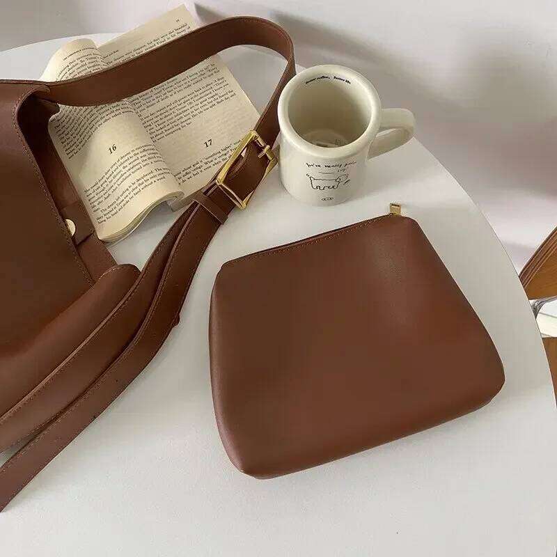 New All-Match Women Shoulder ,Solid Fashion Handbag Crossbody Women's Minimalist PU Leather Bag For Work