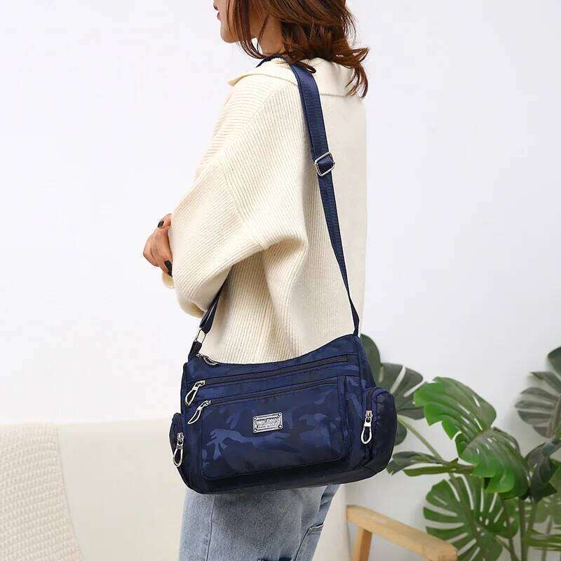 High Quality Waterproof Nylon Women Handbag Multifunctional Shoulder Fashion Female Camouflage Messenger Bag