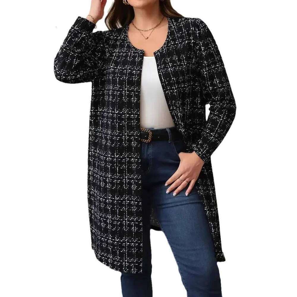 Plus Fashionable plus Size Outerwear Elegant Little Fragrance Style Coat for Plump Women New Arrival Autumn Winter Seaso... High quality, fashionable,