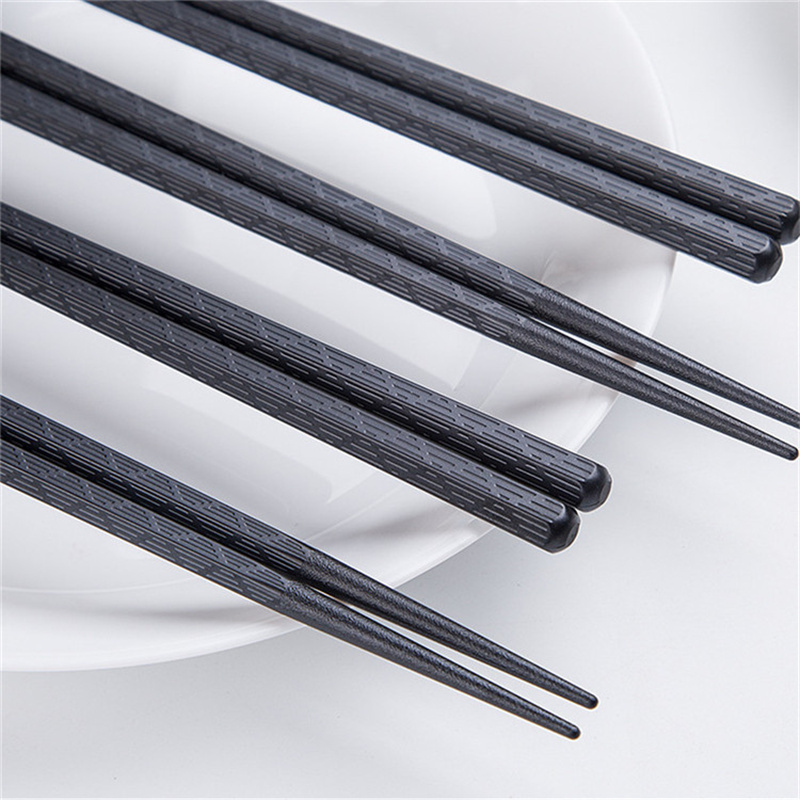Black Alloy Sushi Japanese Chopstick Restaurant Chopstick Chinese Food