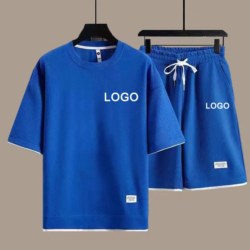 Customized Printed Tshirts Short Pants 2Piece Suit Men Summer Fashion Sleeve Tracksuit Set Shorts Streetwear Tee Tops 250529Z