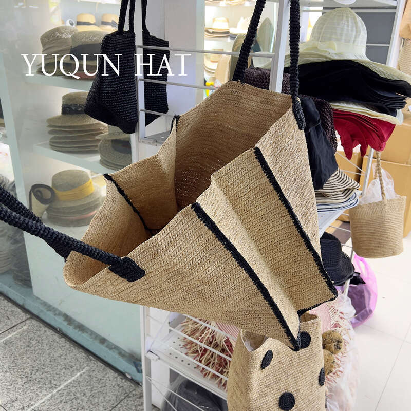 Straw Beach Tote Spring Summer New Korean Style INS Wind Outing Raffia Woven Casual Daily Handbag Versatile Shoulder Bag For Women Crossbody Bag