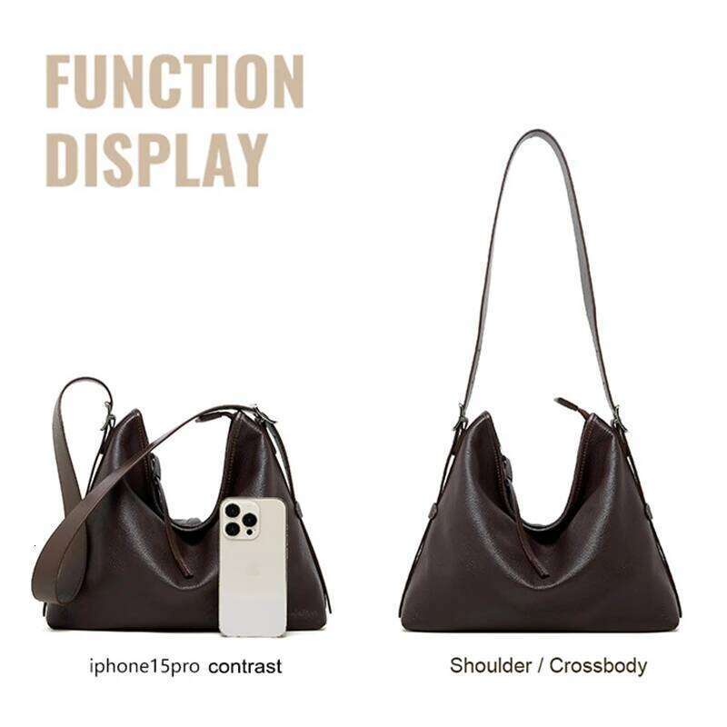 Hot Selling New Lady Genuine Leather Crossbody Handbag For Women Large Capacity Retro Fashion Single Shoulder Underarm Bag Female Tote Designer Bags