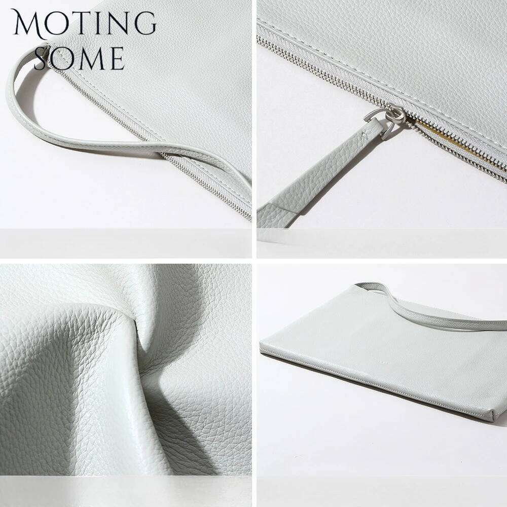 Motingsome Genuine Leather Woman Fashion Portable Handbag And Purses 2025 Underarm Bag Minimalism Large Capacity Tote Bags 250601